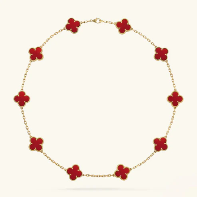 Collier Trèfle Femme – Acier Inoxydable Doré