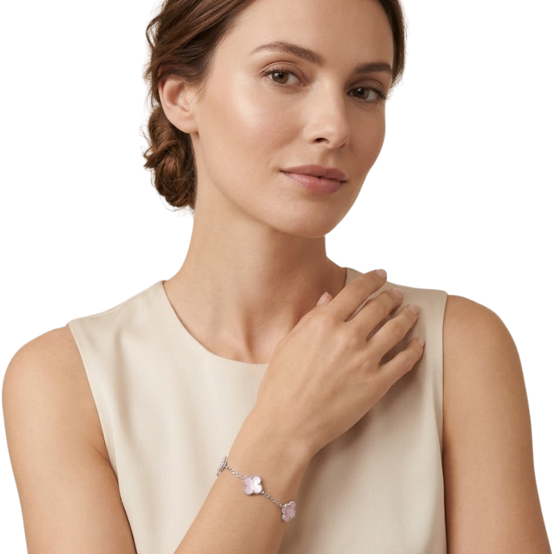 Bracelet Trèfle Triple Femme – Acier Inoxydable Plaqué Or