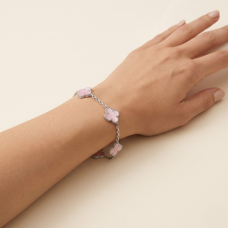 Bracelet Trèfle Triple Femme – Acier Inoxydable Plaqué Or