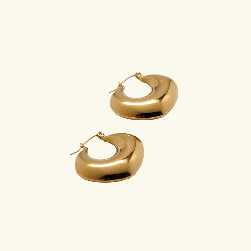 Boucles d’Oreilles Créoles Triangle Femme – Acier Inoxydable