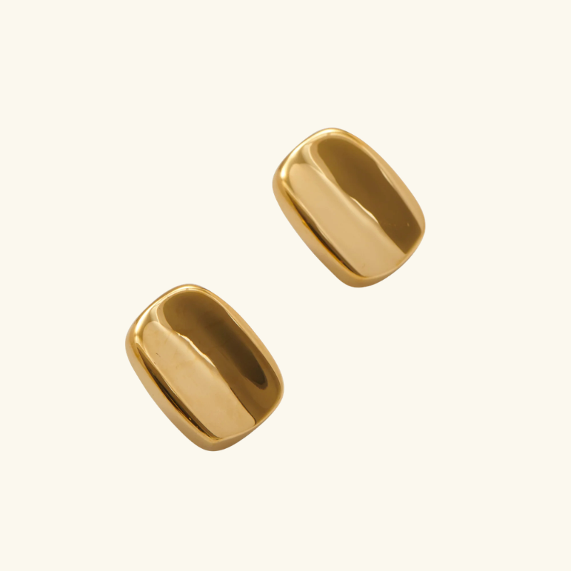 Boucles d’Oreilles Carrées Femme – Acier Inoxydable
