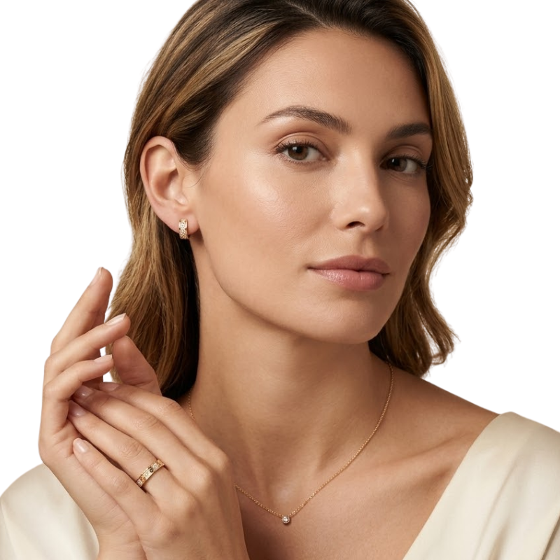 Bague Éternité Fine Femme – Acier Inoxydable avec Détails Sertis Style Minimaliste