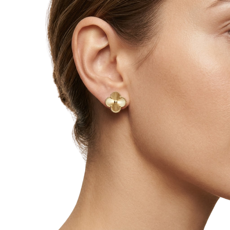 Boucles d’Oreilles Trèfle Femme – Acier Inoxydable