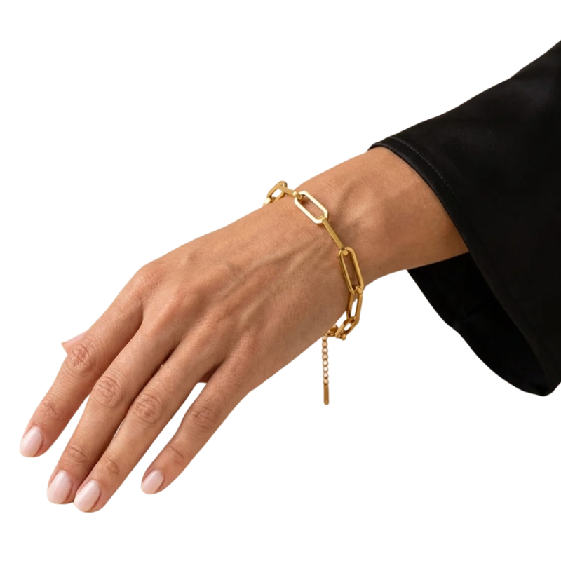 Bracelet Chaîne Trombone Femme – Acier Inoxydable