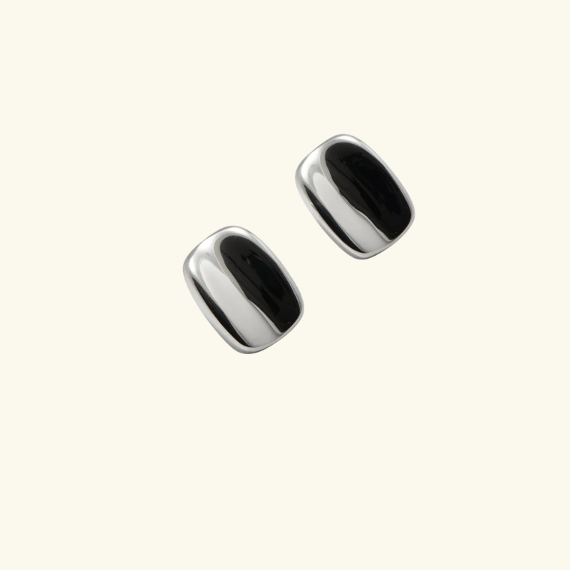 Boucles d’Oreilles Carrées Femme – Acier Inoxydable