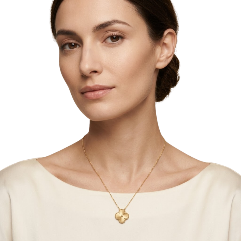 Collier Trèfle Femme – Acier Inoxydable