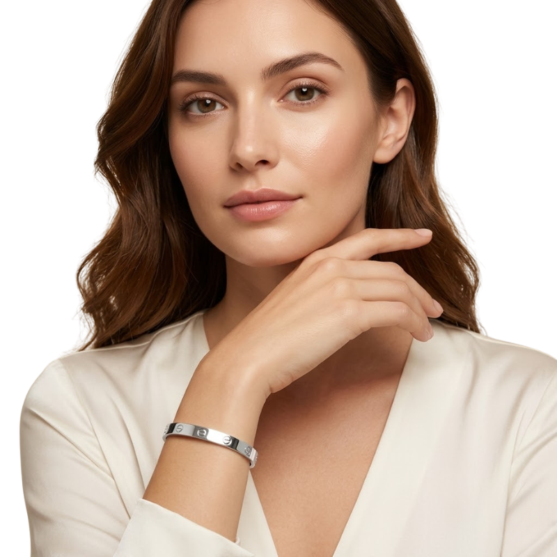 Bracelet Éternité Femme – Acier Inoxydable Plaqué Or