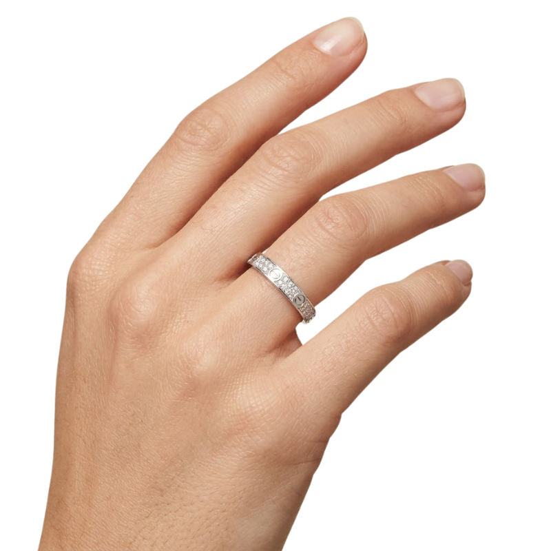 Bague Éternité Fine Femme – Acier Inoxydable avec Détails Sertis Style Minimaliste