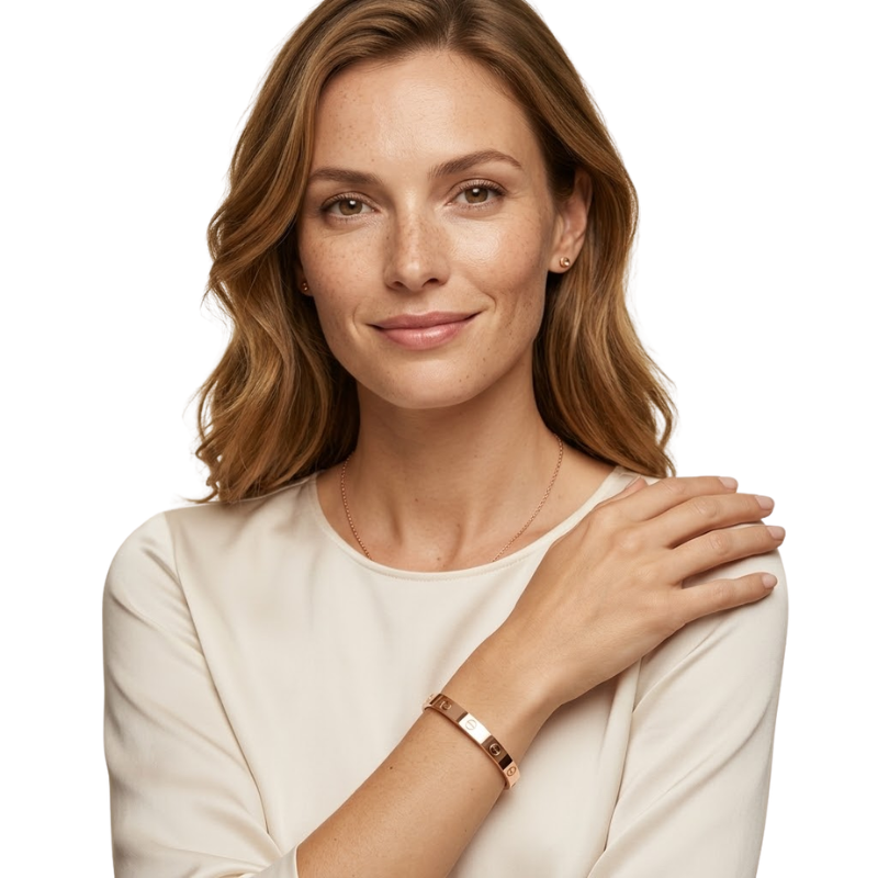 Bracelet Éternité Femme – Acier Inoxydable Plaqué Or