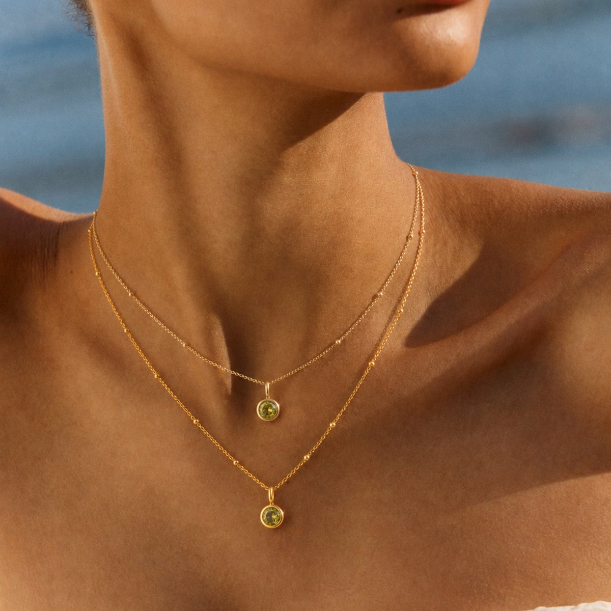 Collier Pierre de Naissance Femme Acier Inoxydable