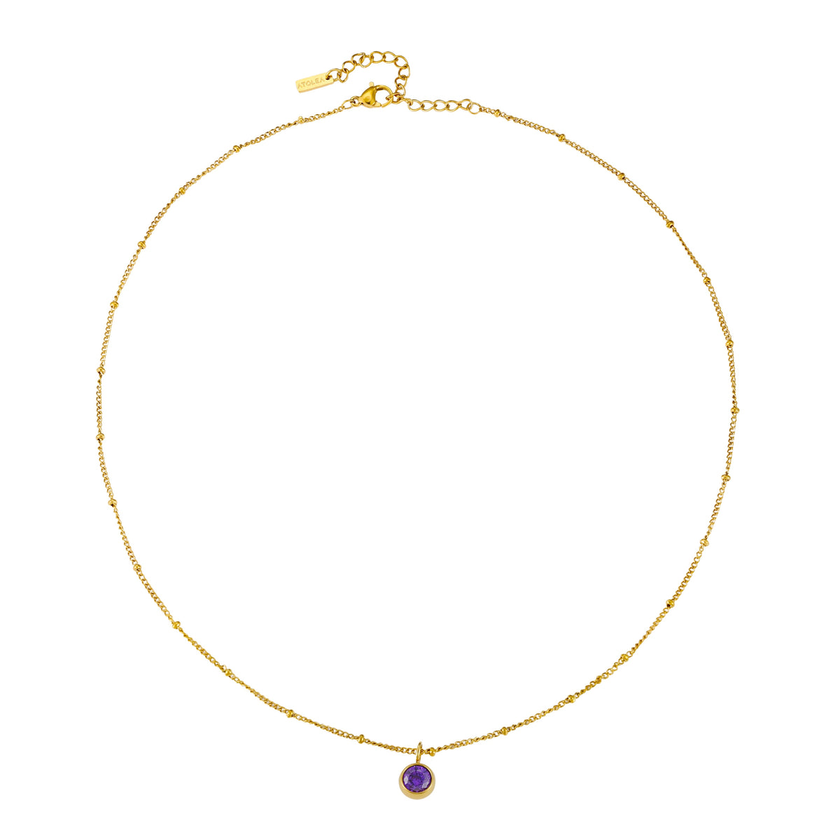 Collier Pierre de Naissance Femme Acier Inoxydable