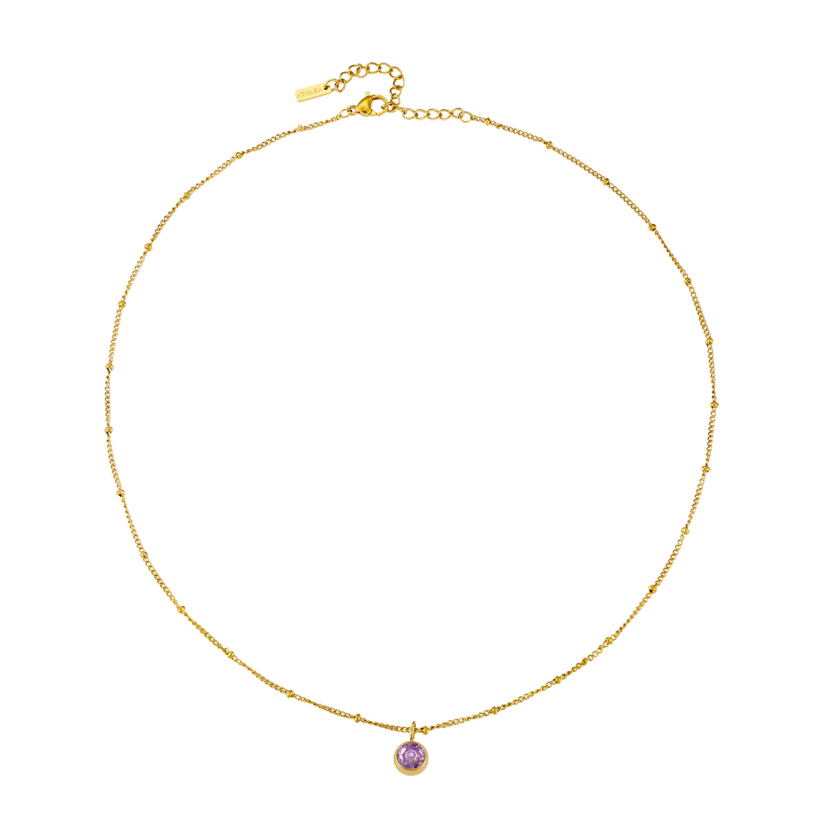 Collier Pierre de Naissance Femme Acier Inoxydable