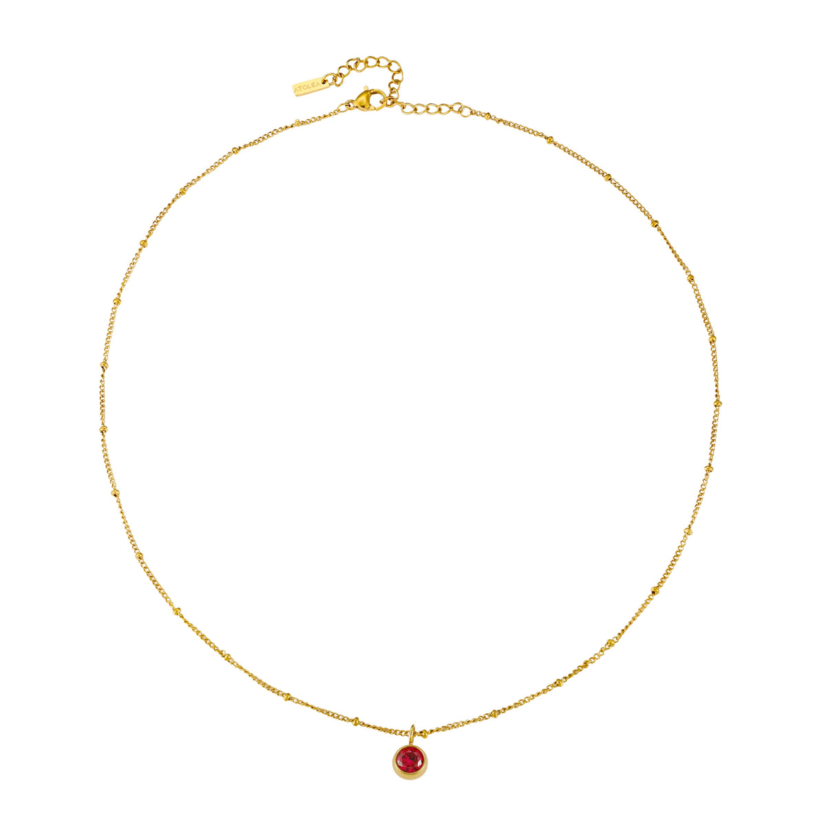 Collier Pierre de Naissance Femme Acier Inoxydable