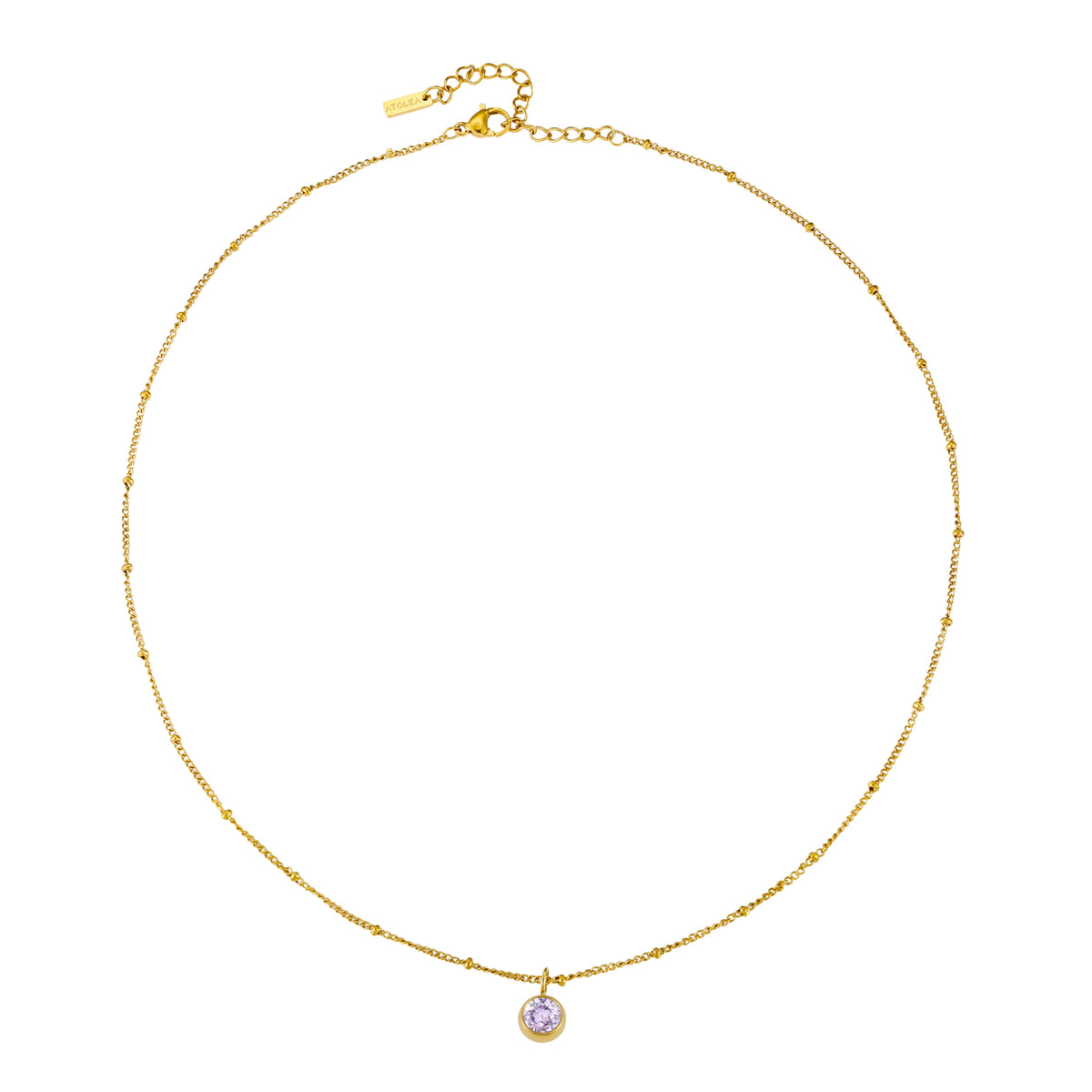 Collier Pierre de Naissance Femme Acier Inoxydable