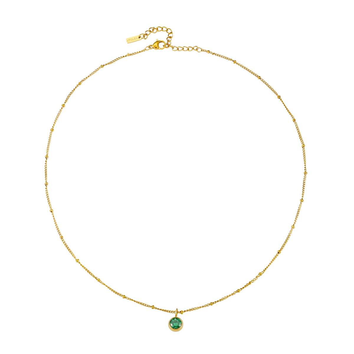 Collier Pierre de Naissance Femme Acier Inoxydable