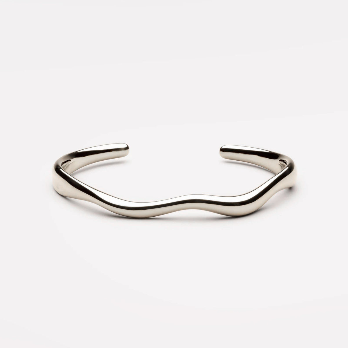 Bracelet Jonc Ouvert Ondulé Femme Acier Inoxydable