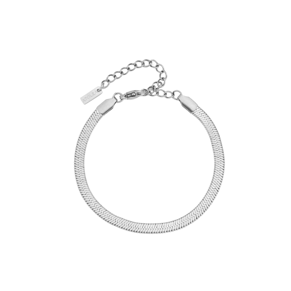 Bracelet Maille Plate Femme Acier Inoxydable