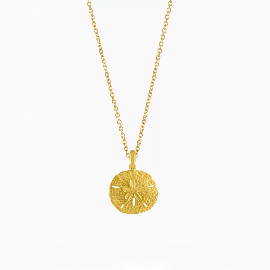 Collier Médaille Martelée Fleur Femme Acier Inoxydable