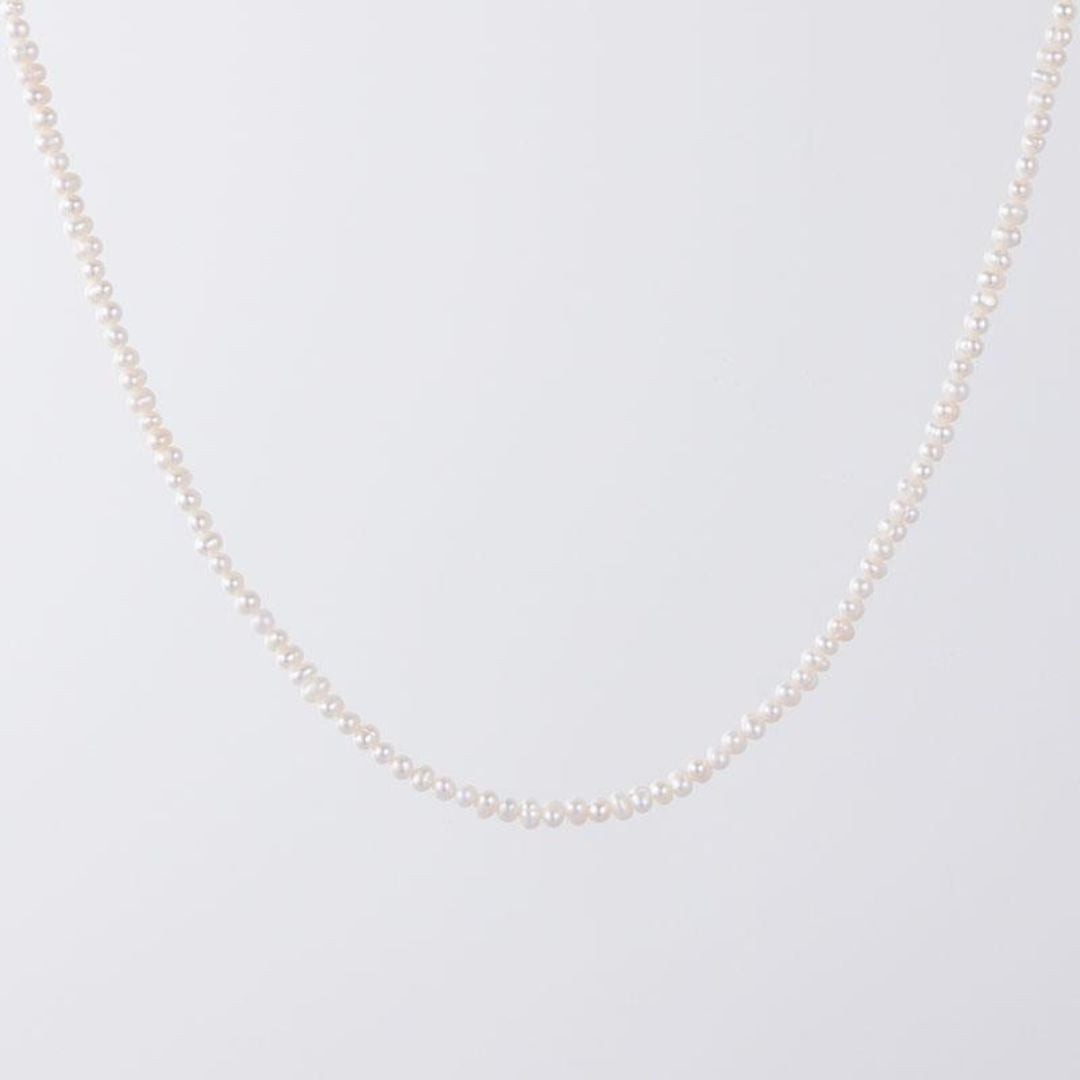 Collier Ras de Cou Mini Perles d'Eau Douce Femme Acier Inoxydable