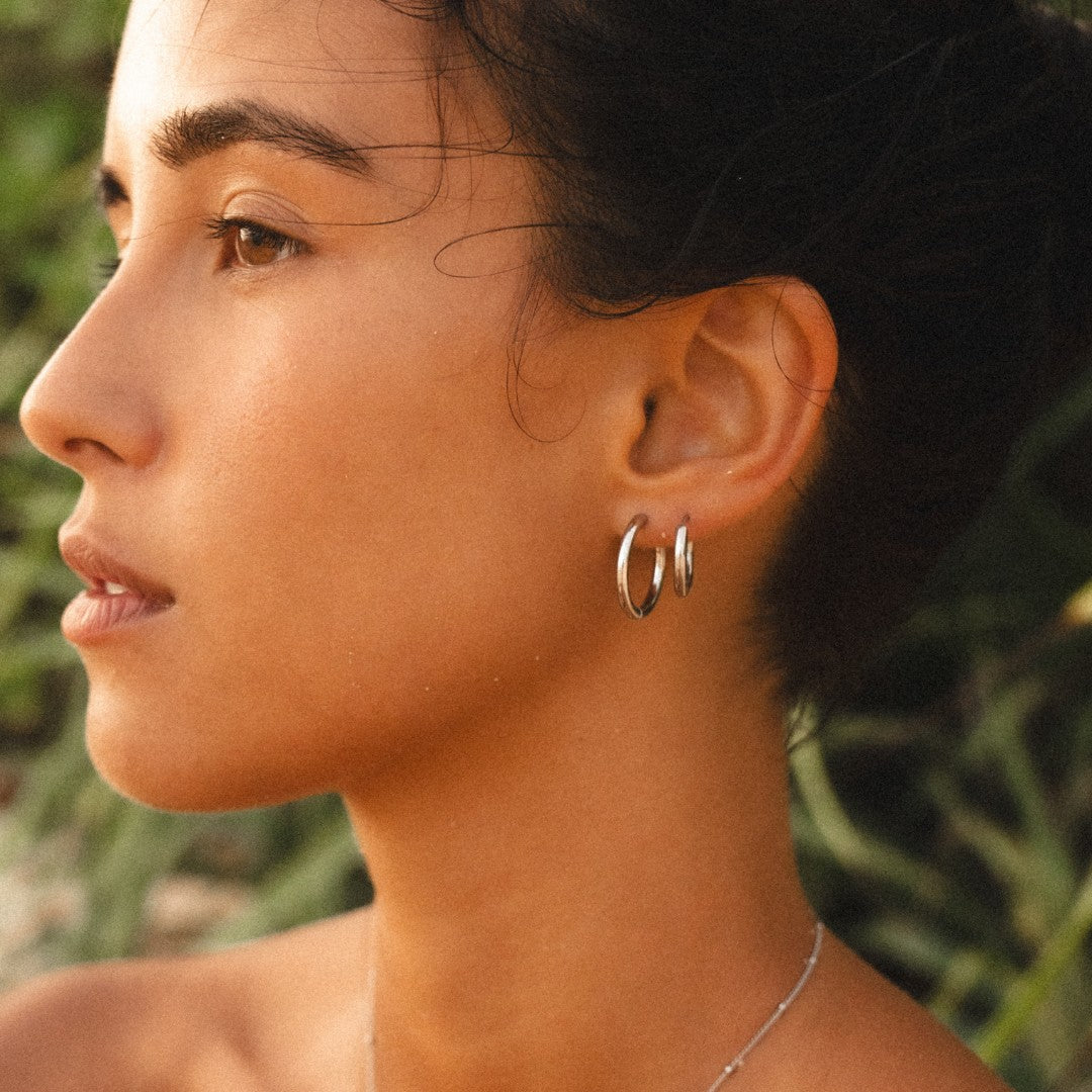 Créoles Classiques Lisses Femme Acier Inoxydable
