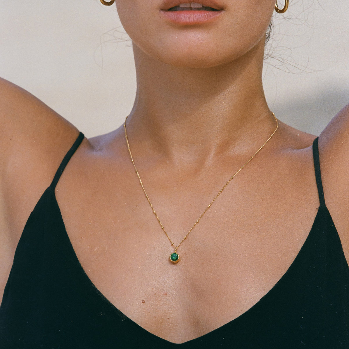 Collier Pierre de Naissance Femme Acier Inoxydable