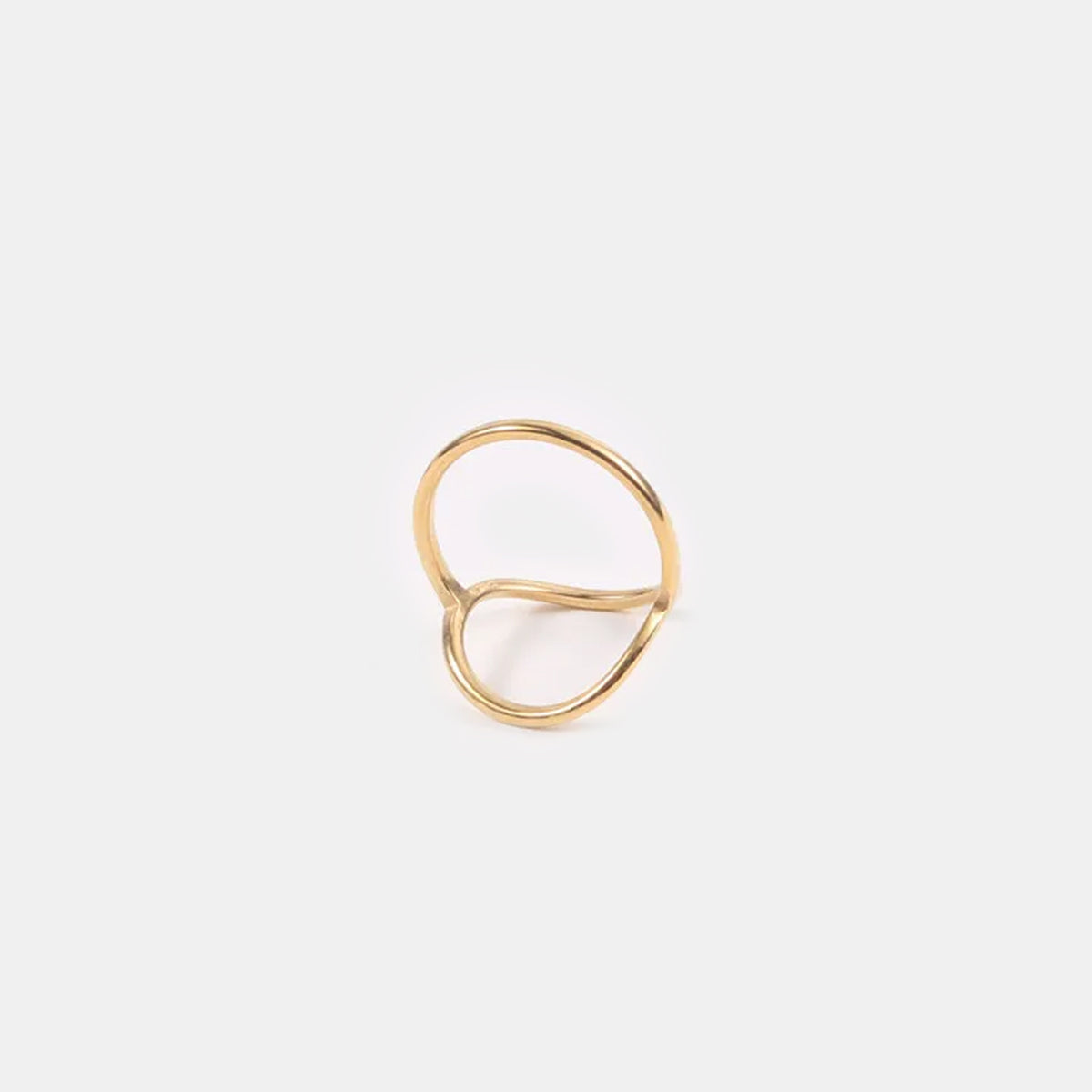 Bague Ovale Ouverte Femme Acier Inoxydable