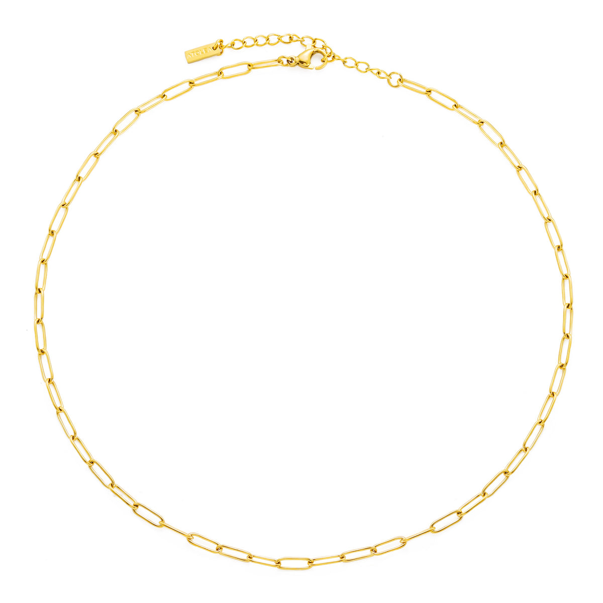 Collier Ras de Cou Maille Trombone Femme Acier Inoxydable