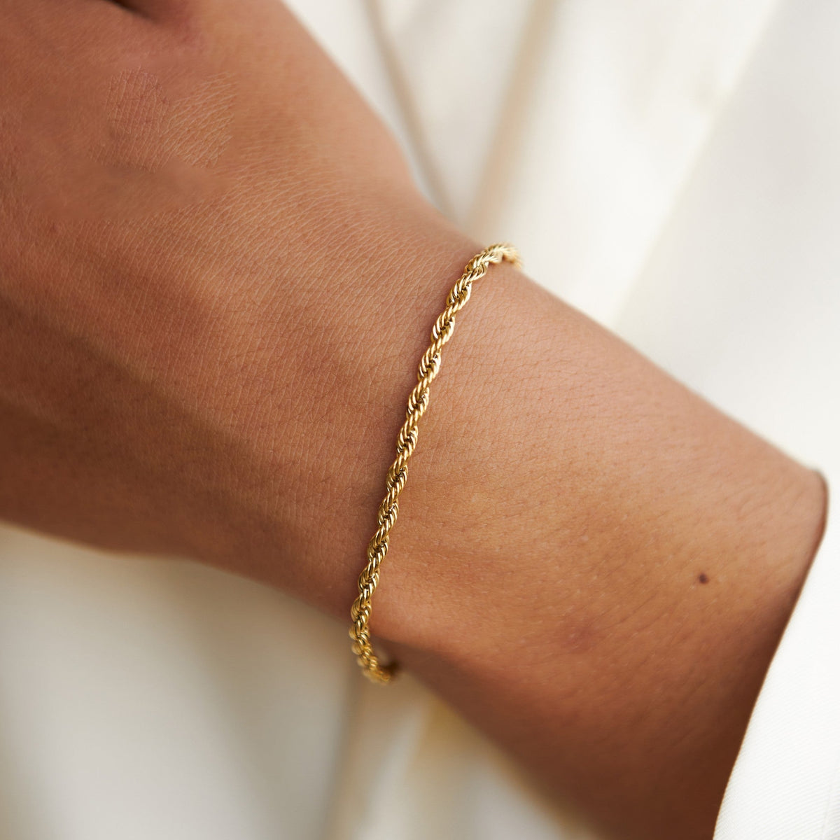 Bracelet Maille Corde Femme Acier Inoxydable