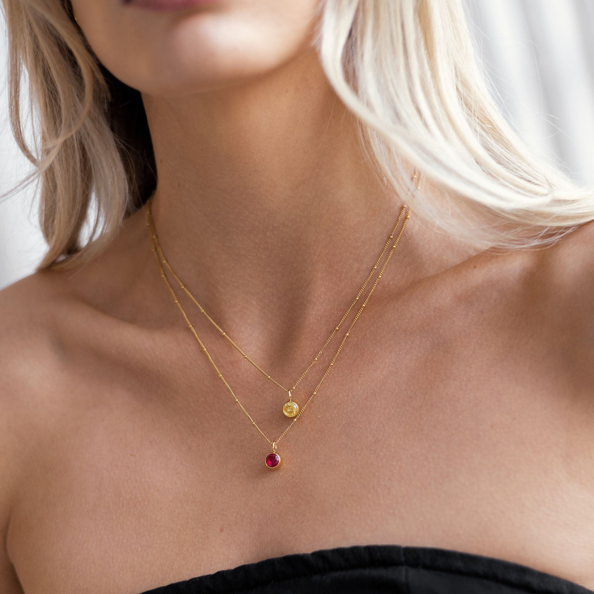 Collier Pierre de Naissance Femme Acier Inoxydable