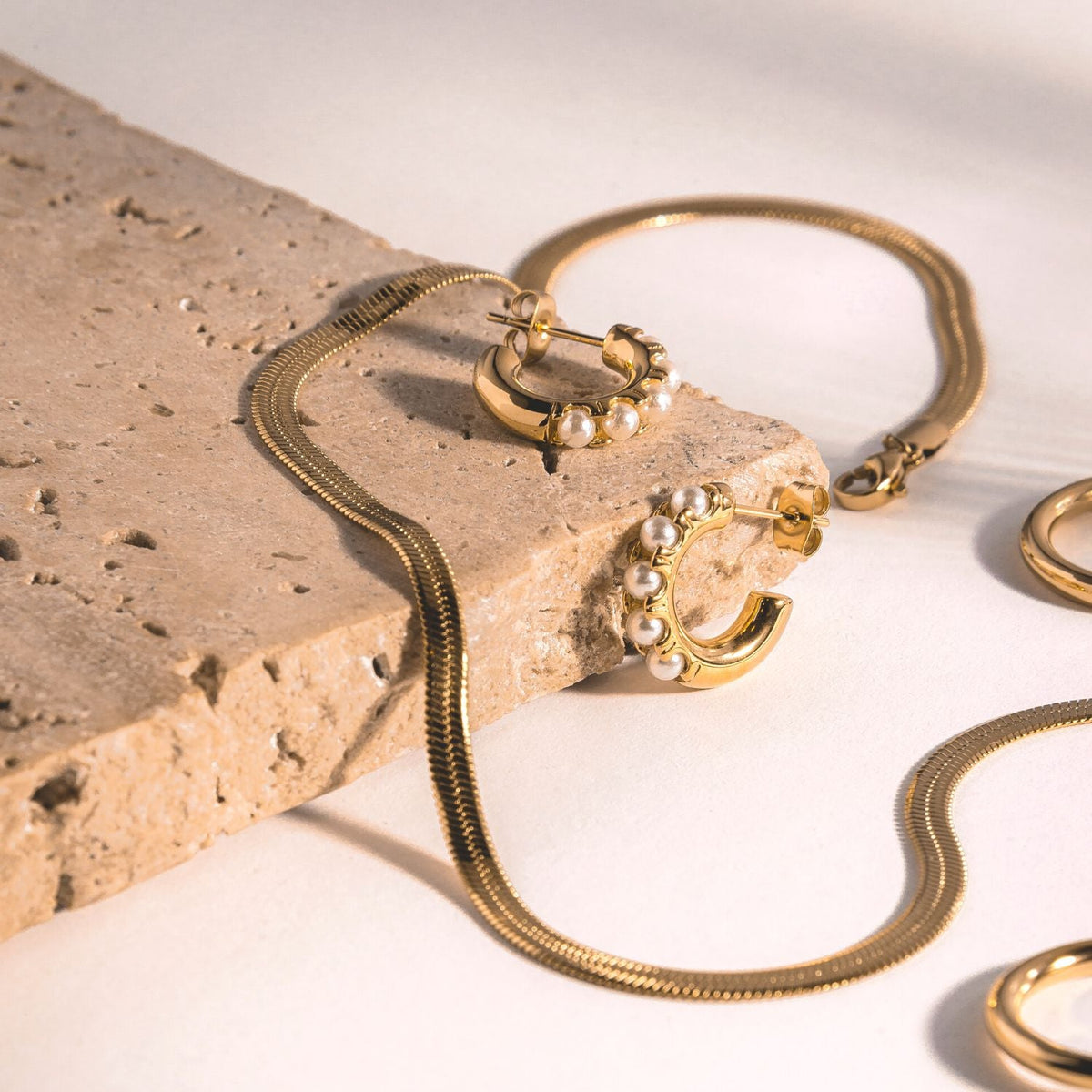 Collier Ras de Cou Maille Plate Femme Acier Inoxydable