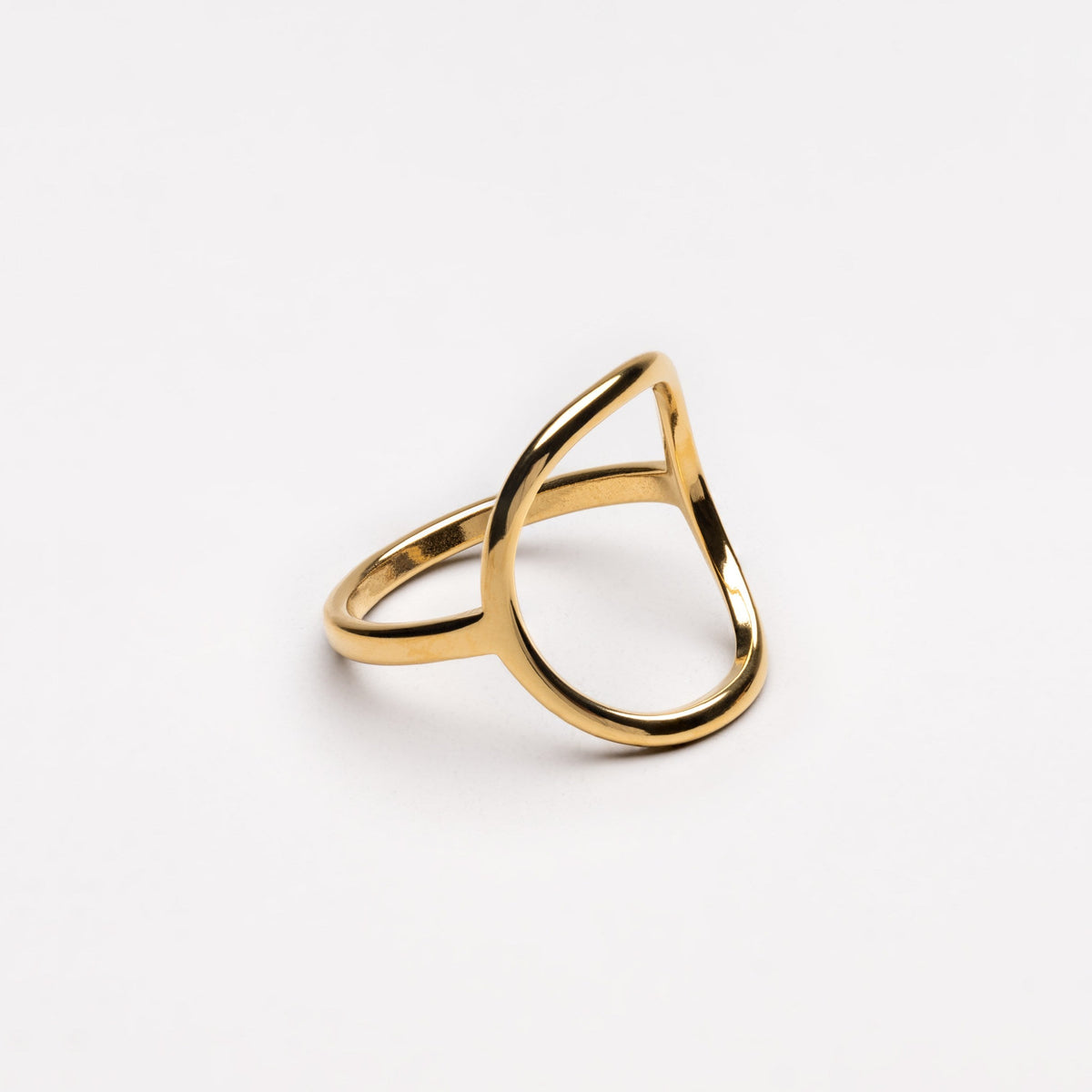 Bague Ovale Ouverte Femme Acier Inoxydable