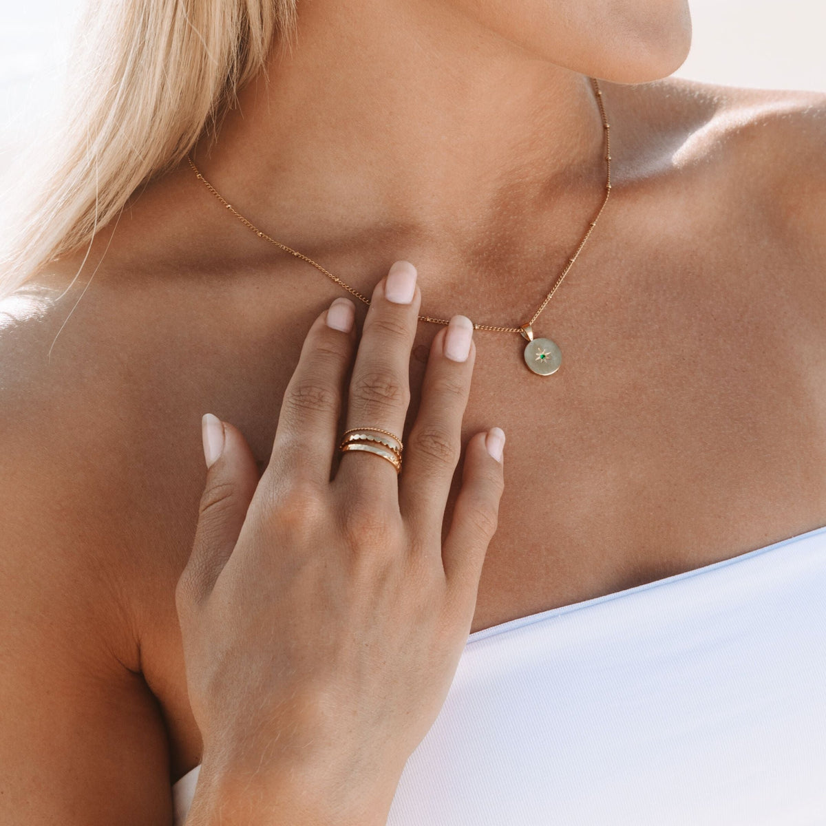 Lot de 3 Bagues Fines Femme Acier Inoxydable