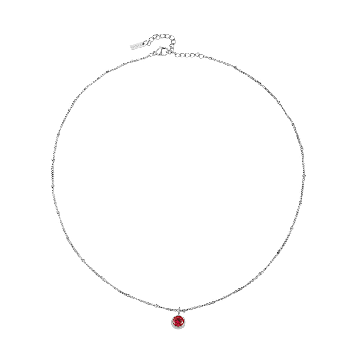 Collier Pierre de Naissance Femme Acier Inoxydable