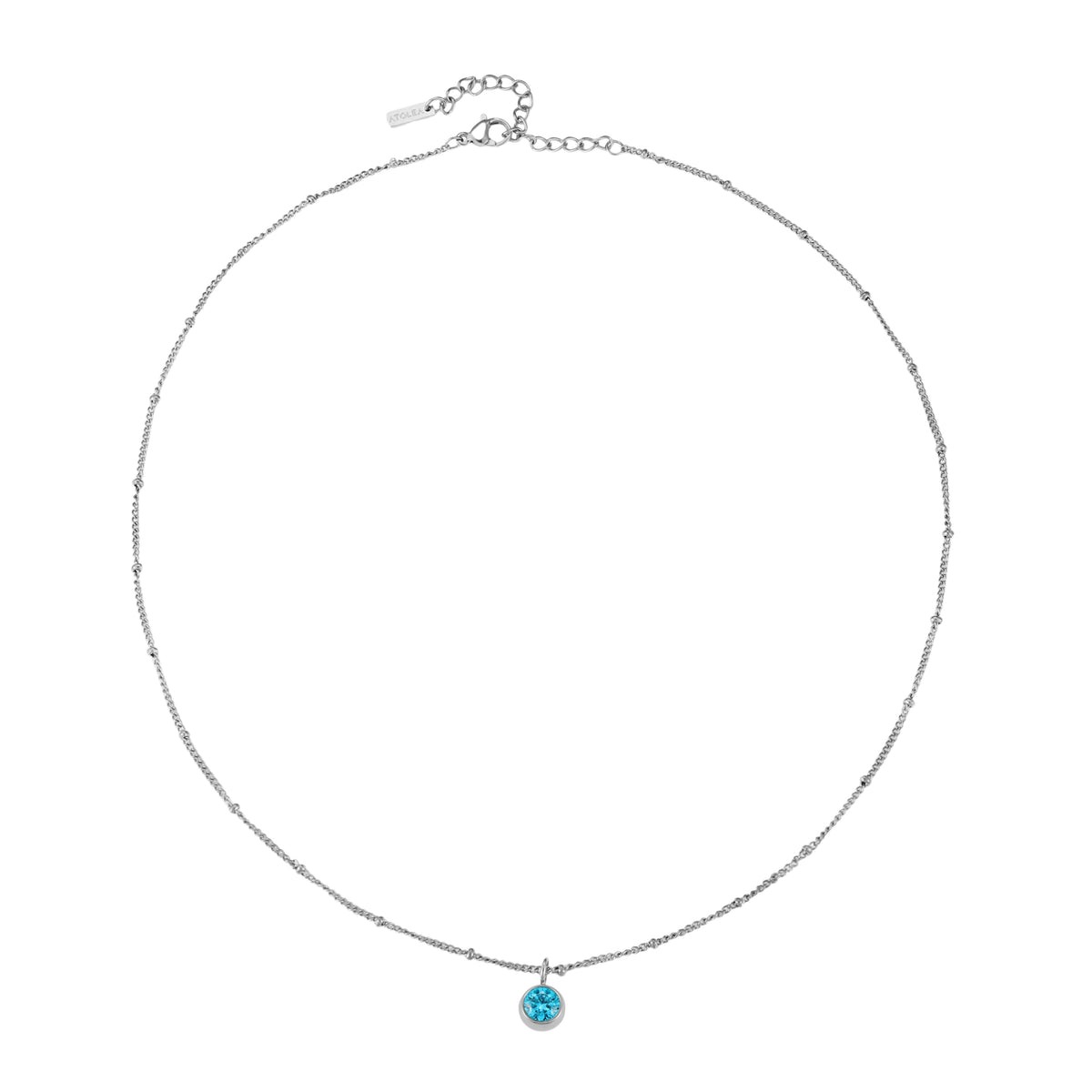 Collier Pierre de Naissance Femme Acier Inoxydable