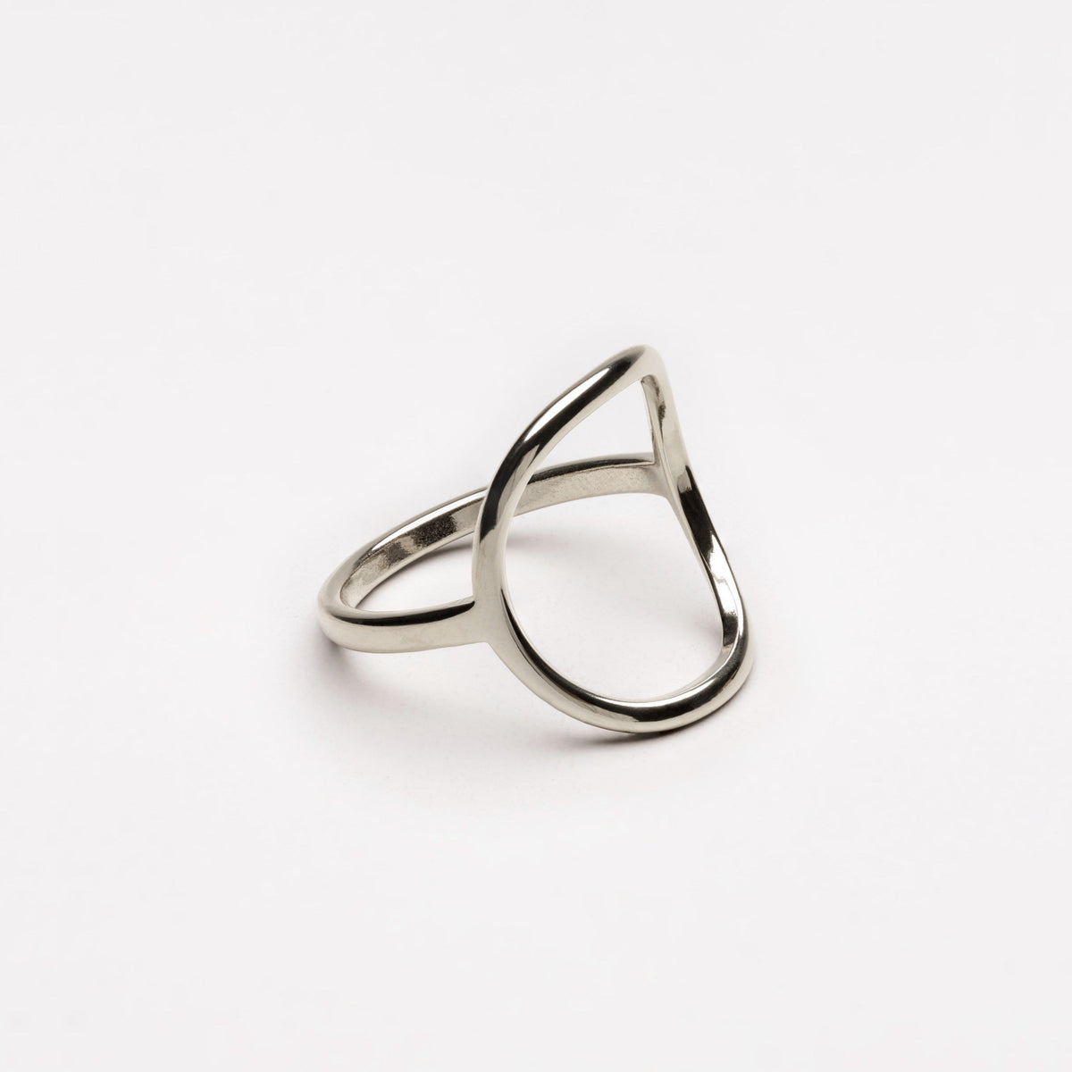 Bague Ovale Ouverte Femme Acier Inoxydable