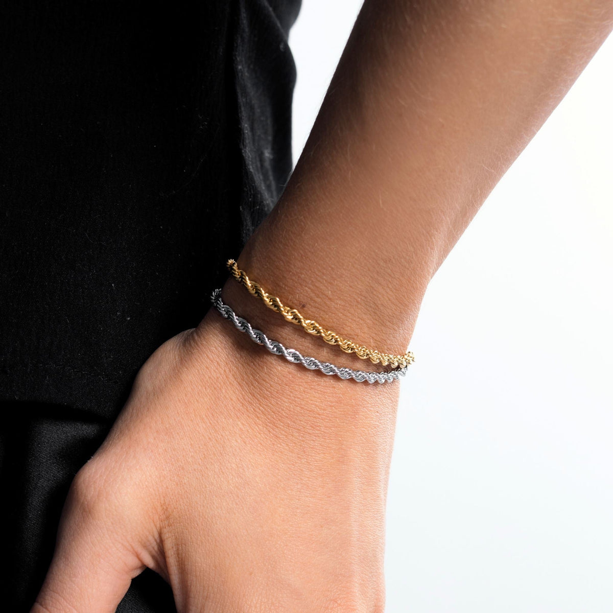 Bracelet Maille Corde Femme Acier Inoxydable