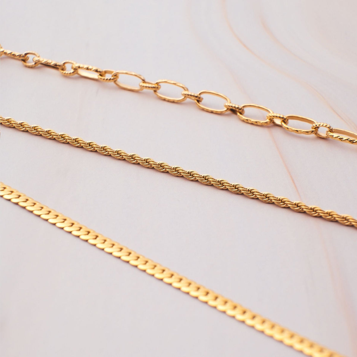 Collier Maille Corde Femme Acier Inoxydable