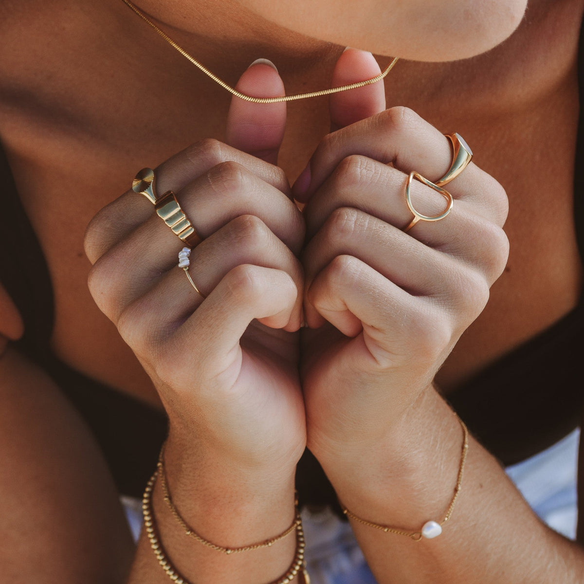 Bague Ovale Ouverte Femme Acier Inoxydable