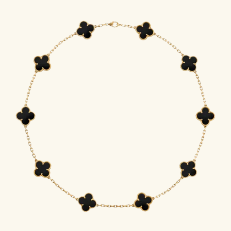 Collier Trèfle Femme – Acier Inoxydable Doré