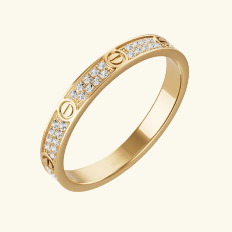 Bague Éternité Fine Femme – Acier Inoxydable avec Détails Sertis Style Minimaliste