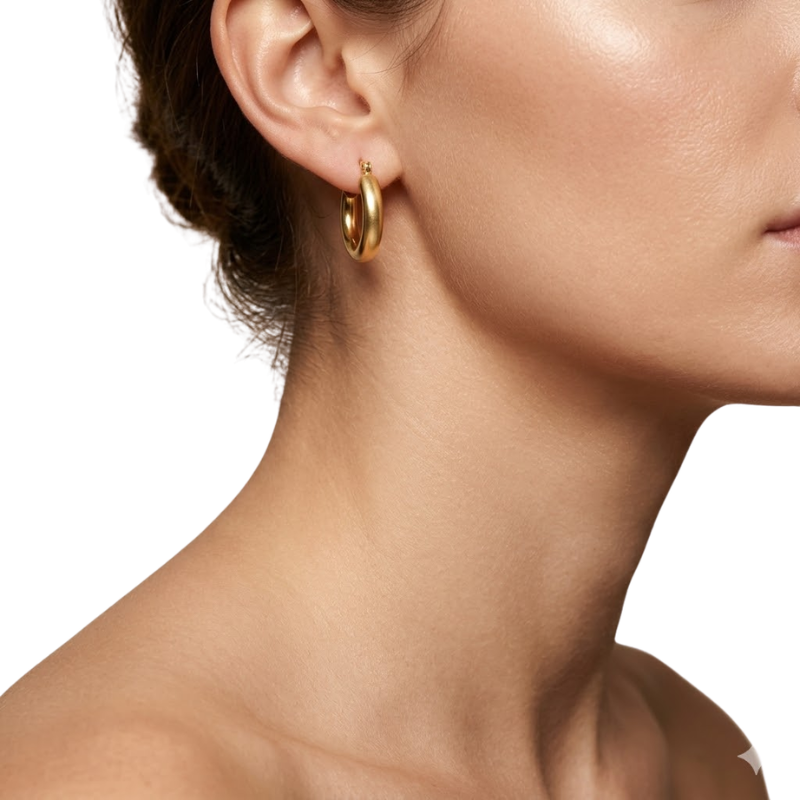 Boucles d’Oreilles Créoles Tubulaires Femme – Acier Inoxydable