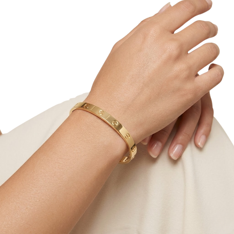 Bracelet Éternité Femme – Acier Inoxydable Plaqué Or