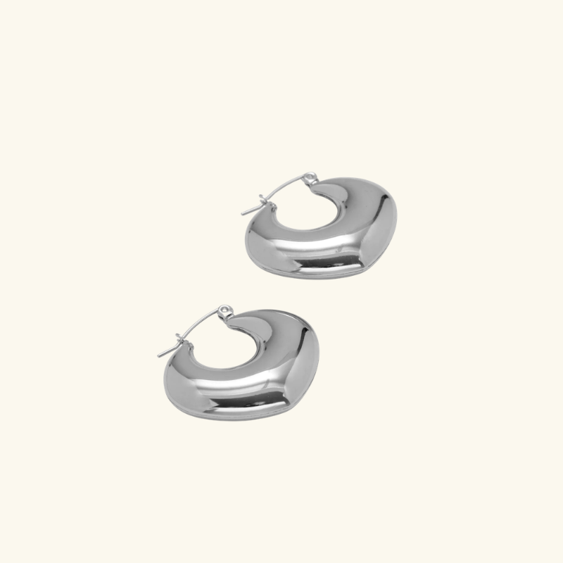 Boucles d’Oreilles Créoles Triangle Femme – Acier Inoxydable