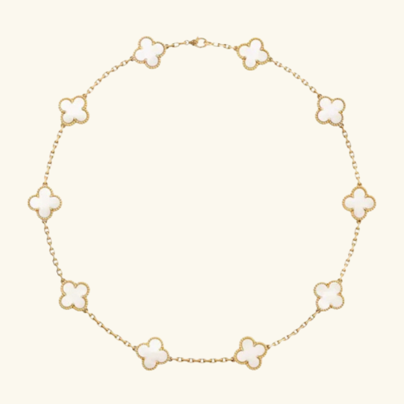 Collier Trèfle Femme – Acier Inoxydable Doré