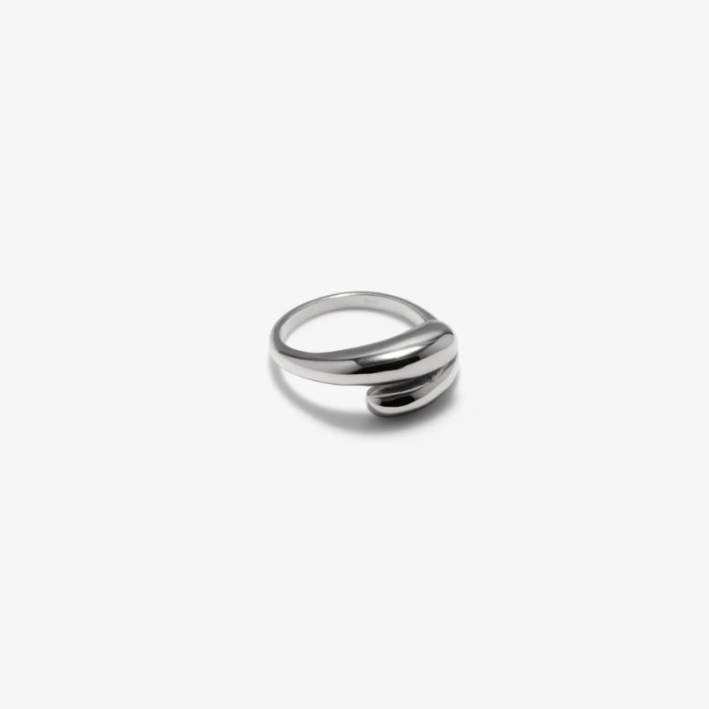 Bague Goutte d’Eau Femme – Design Minimaliste en Acier Inoxydable