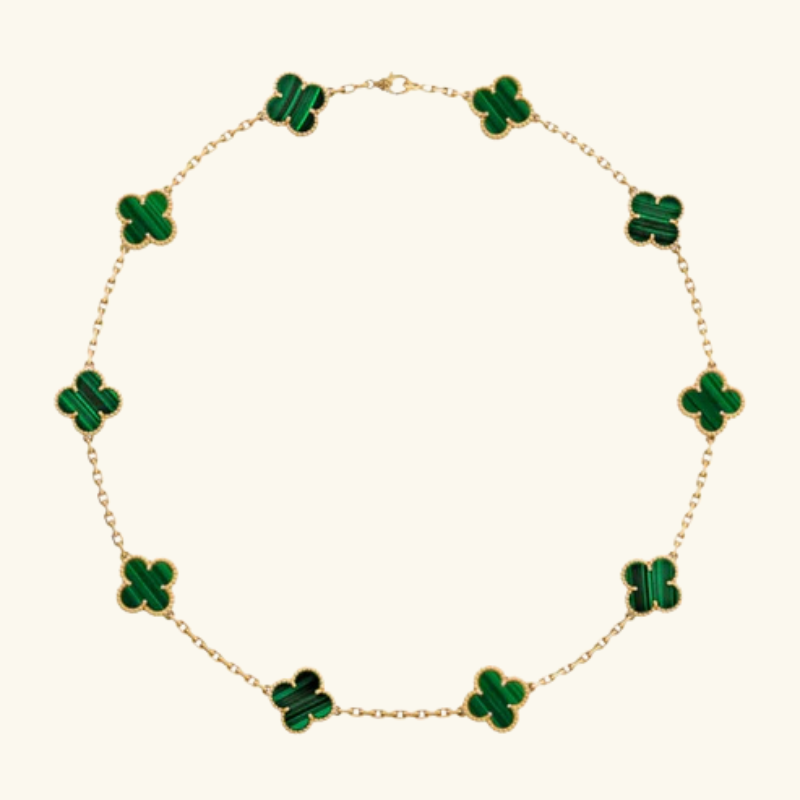 Collier Trèfle Femme – Acier Inoxydable Doré