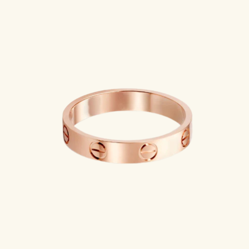 Bague Éternité Femme – Acier Inoxydable Doré avec Détails Sertis Style Classique