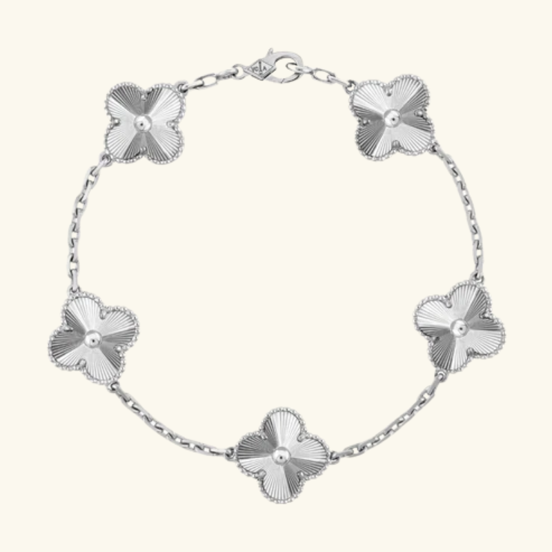 Bracelet Trèfle Triple Femme – Acier Inoxydable Plaqué Or