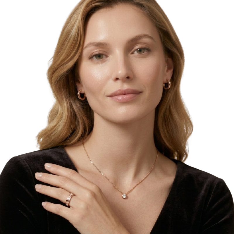 Bague Éternité Fine Femme – Acier Inoxydable avec Détails Sertis Style Minimaliste