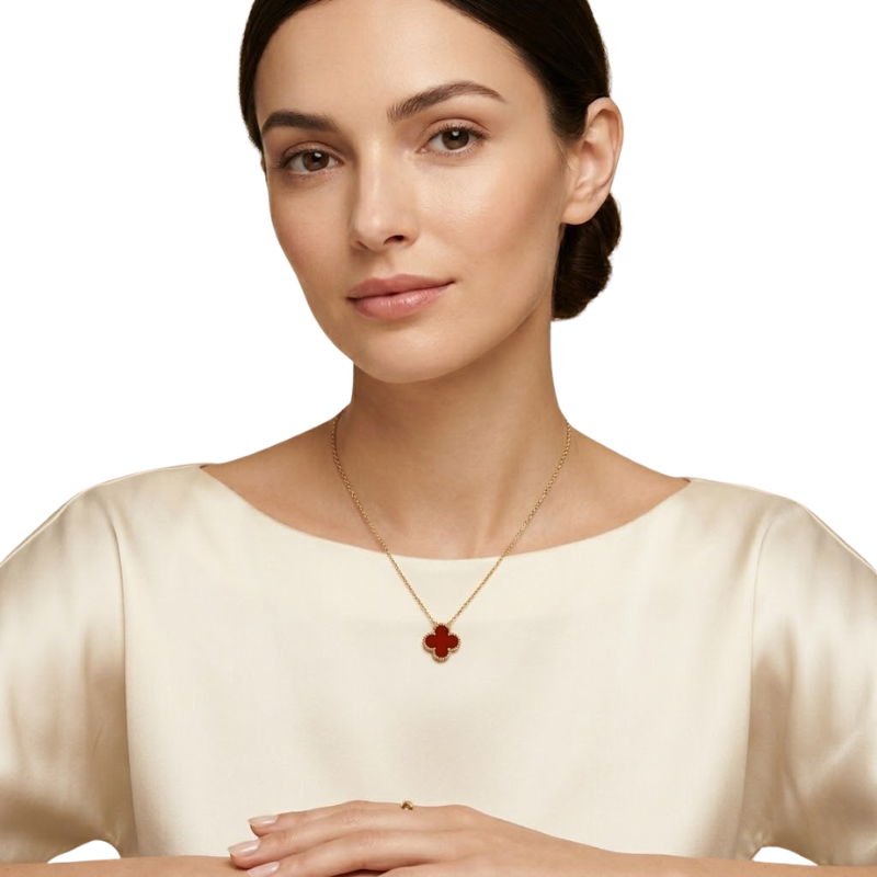 Collier Trèfle Femme – Acier Inoxydable